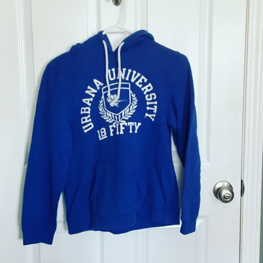 Blue university sweatshirt